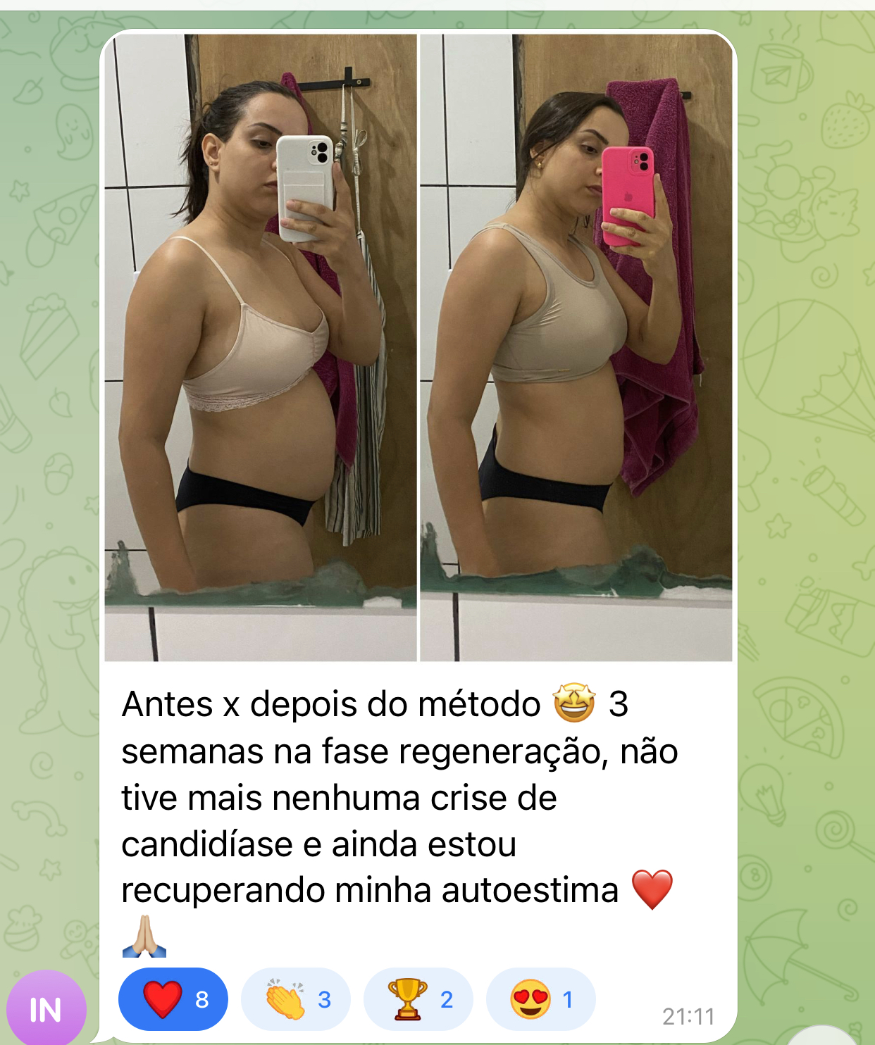 Relato de aluna sem novas crises e recuperando a autoestima