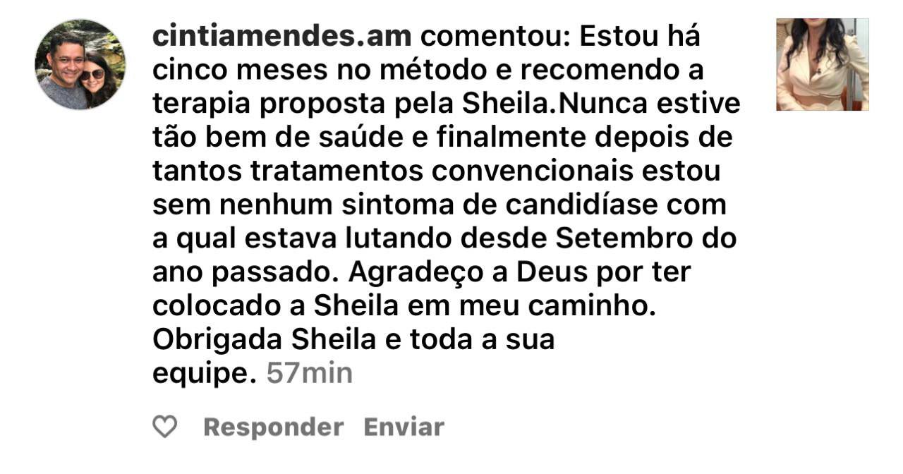 Relato de aluna há cinco meses no método e sem sintomas