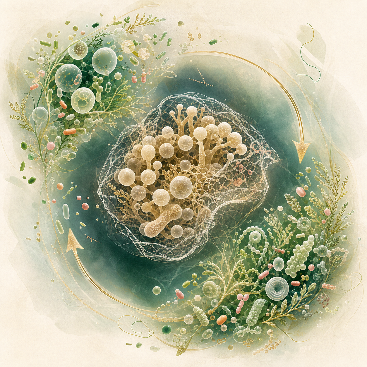 Representação do equilíbrio da microbiota e recorrência